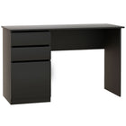 HOMCOM 47.25" Modern Computer Desk - Black-Modern style office desk will match any decor in your home or office