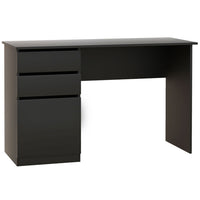 HOMCOM 47.25" Modern Computer Desk - Black-Modern style office desk will match any decor in your home or office