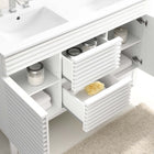 Modway Render 48" Double Sink Bathroom Vanity - White-MDF and Particleboard