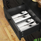 HOMCOM 47.2" L Sideboard Storage Cabinet - Black-Melamine coating simplifies cleaning process