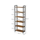 Boutique Home 6-Tier Bookcase Storage Shelf - Steel Frame-4