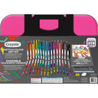 Crayola Sketch & Colour Art Kit - Pink-The sturdy soft case with zipper makes cleanup and storage easy – great for taking on-the-go