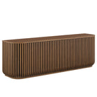 Modway Fortitude 75" Curved Sideboard Storage Cabinet - Walnut-75" Modern Curved Sideboard