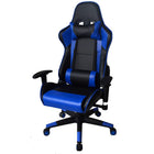Nicer Furniture Racing Style Gaming Chair - Blue-Upholstered in durable PVC and breathable mesh for comfort and airflow.  