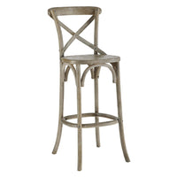 Modway Gear Bar Stool - Grey-Modern Farmhouse Bar Stool