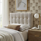 Modway Lily Upholstered Twin Size Headboard - Dove-Biscuit Tufted Design