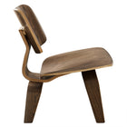 Modway Fathom Wood Lounge Chair - Walnut-Anti-Skid Foot Pads