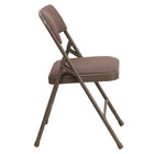 Flash Furniture HERCULES Series Curved Triple Braced & Double Hinged Beige Fabric Metal Folding Chair-300 lb. Weight Capacity