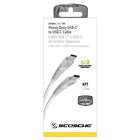 Scosche Heavy Duty USB-C to USB-C Cable - 4 ft - White-Braided cable provides flexibility strength and tangle-free durability