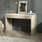 Hudson&Canal Palmera 47.5" Wide Rectangular Fluted Desk - Alder White-A modern contemporary design for your home office, kitchen nook, den, and more