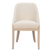 Zuo Calmo Dining Chair - Beige-Solid ash wood leg
