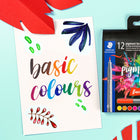 Staedtler 371 C12-1 Pigment Arts Brush Pen - Basic Colours - 12 Pack-6