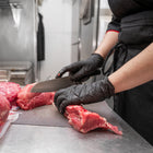 SHOWA EBT Sustainable 4 mil Nitrile Food Contact Single Use Gloves - Black - XX-Large - 90 Pack-Bisque fingertips