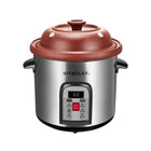 Vitaclay Smart Organic Clay Multi-Crock'n Stock Pot - 6.5 qt.-Our low temperature setting adds an extra bonus -- probiotic-rich creamy yogurt. Discover nature's culinary secret for good health and vitality -- unglazed clay. Organic clay activates enzymes and minerals in your foods, so it extracts extra flavors and nutrients from your recipes. Clay is also alkalizing, paramagnetic and infrared. Unglazed clay is the Number one choice for bone broth as it amplifies flavors, and alkalizes foods, increasing the 
