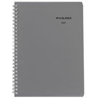 AT-A-GLANCE 2027 Traditional Weekly/Monthly Planner - 11" H x 8-1/2" W - Grey - Bilingual-12 months tabbed: January 2027 - December 2027