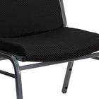 Flash Furniture HERCULES Series Big & Tall Fabric Stack Chair - Black - 2 Pack-Contoured Cushions