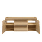 Modway Render 48" Single Sink Compatible Bathroom Vanity Cabinet - Oak-8