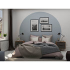 Manhattan Comfort Rockefeller 20.08" Mid-Century Modern 2-Drawer Nightstand 2-Piece Set - Nature/Textured Grey-Choose Your Handle Design When the Product is at Your Home! Option for Cut-Out Edge Handle, or Flush Design Look