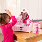 Melissa & Doug Wooden Beauty Salon Play Set with Vanity and Accessories - 18 Pieces-7