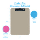 Davis Group Transparent Plastic Clipboards with Lever Clip - 9" W x 12" H - Assorted Fashion Colours - 6 Pack-Retractable hanging loop lets you hang clipboard