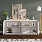 Hudson&Canal Alston 68"W Buffet Table - Alder White-Product Dimensions: 15.5" L x 68" W x 29" H