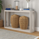 Hudson&Canal Stellan 52"W Console Table - Alder White-Finished in wood-look alder white