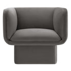Modway Tate Performance Velvet Accent Chair - Storm Grey-Assembly Required