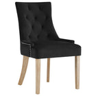 Modway Pose Performance Velvet Dining Chair - Black-Modern Accent Chair