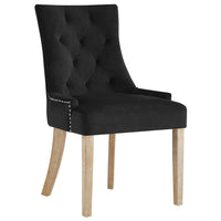 Modway Pose Performance Velvet Dining Chair - Black-Modern Accent Chair