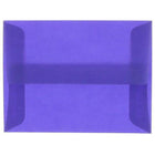 JAM Paper A2 Translucent Vellum Invitation Envelopes - 4.375" x 5.75" - Primary Blue - 25 Pack (PACV607)-Color: Primary Blue