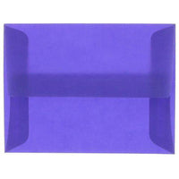 JAM Paper A2 Translucent Vellum Invitation Envelopes - 4.375" x 5.75" - Primary Blue - 25 Pack (PACV607)-Color: Primary Blue