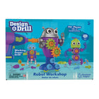 Educational Insights Robot Workshop - Set of 69-Includes: Kid-friendly drill, socket bit, screwdriver, 32 bolts, 26 interchangeable pieces, seven gears, and sticker sheet. Requires 2 AA batteries (not included). Drill U.S. Patent Number D929,837