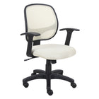 Brassex Kelvis Office Chair - Cream-Mesh fabric