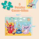 Danawares Disney Stitch 3 Puzzle Set - 24 Pieces-Educational & fun: Encourages hand-eye coordination and problem-solving