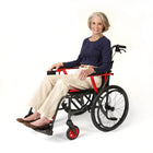 Journey So Lite C2 Ultra Lightweight Wheelchair - Red-Special curb climbers help support safer navigation over steps and curbs