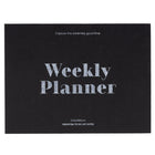 Gry Mattr Weekly Planner - 7" x 8-3/4" - Black - English-Features a weekly layout for planning tasks, appointments, and goals