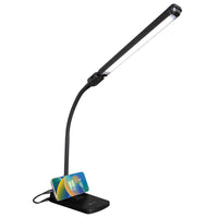 OttLite Swivel LED Desk Lamp with USB Charging - Clearsun - Black-Proprietary exclusive OttLite ClearSun LED - reduces eyestrain by 51%