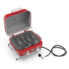 Kenmore 2 Burner Retro Tabletop Gas Grill - Red-18” x 15” Firebox.