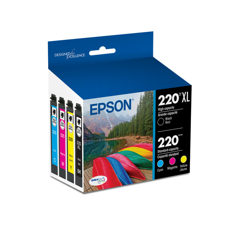 Epson T220 Ink Cartridge Combo Pack - High Capacity Black/Standard