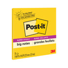 Post-it Super Sticky Big Note - 11"x11" - Yellow - 30 sheets-Provides large canvas to capture important thoughts or ideas so they aren’t missed