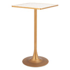 Zuo Spot Bar Table - Beige/Gold-Table Colour: Beige