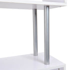 HOMCOM 5-Tiers Geometric Wooden Bookcase for Living Room - White-Construction en panneaux de bois légère mais stable, facile à déplacer 