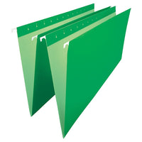 Staples Green Hanging File Folders - Legal Size - 25 Pack-Legal size
