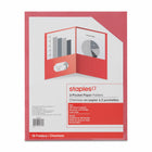 Staples Twin-Pocket Portfolio - Red - 10 Pack-Organize special projects or everyday paperwork in a portable, easy-access location