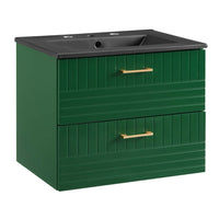 Modway Daybreak 24" Bathroom Vanity - Green/Black-Modern Bathroom Vanity