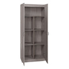 Manhattan Comfort Hopkins 59.22" 2-Piece Modern 14-Shelf Storage Closet - Grey-Home Assembly Required. All Hardware Included