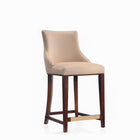 Manhattan Comfort Shubert 22.64" Modern Leatherette Upholstered Counter Stool - Tan-Weight Capacity: 250 Lbs