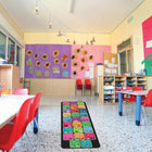 Ashley Productions Smart Poly The Original Fun Mat Mat Runner - 15.5" x 47" - Alphabet and Matching Pictures-Easy to Clean: The absorbent, soft surface makes spills and messes quick to clean up.
