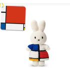 Just Dutch Miffy Handmade Bunny Plush Toy - Piet Mondrian Inspired Doll-Expertly crafted by talented artisans using 100 percent high-quality soft cotton yarn for a premium touch