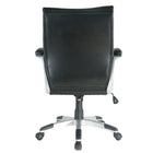 TygerClaw Mid Back Leather Office Chair, 24.4" x 14.2" x 26.8", Black-Moves like magic with sturdy wheels that won't scratch floors or disturb coworkers